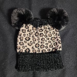 Mickey ears pompom beanie